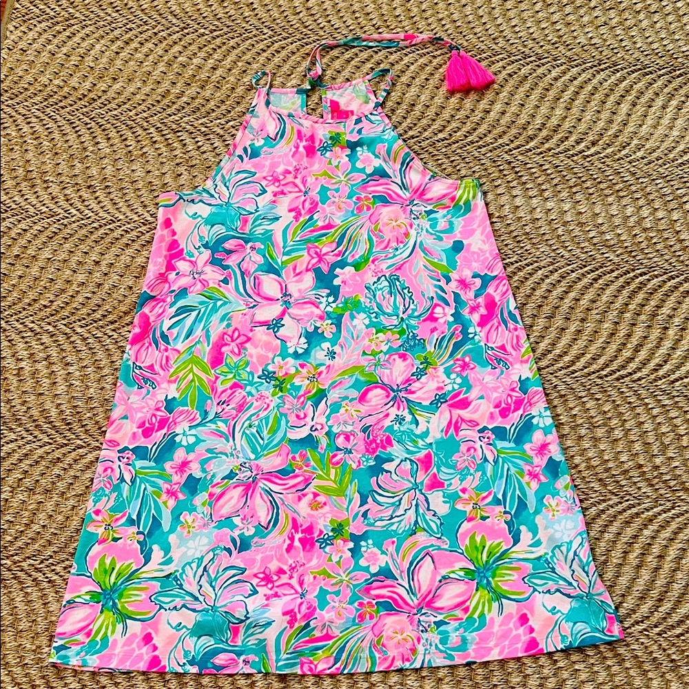 Lilly Pulitzer Pink and Green Floral Dress